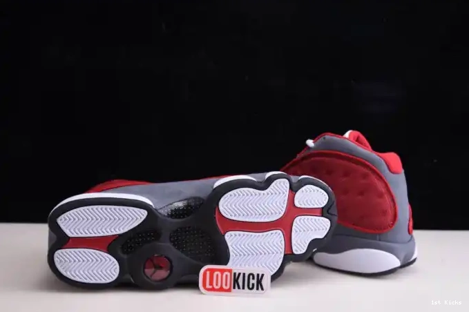 1st Kicks Flint Jordan Air Red Grey 13 414571-600 Gym Retro 0526